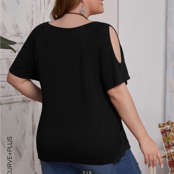 FASHION PLUS COOL SHOULDER TEE SIZE 2X - Picture 2 of 5